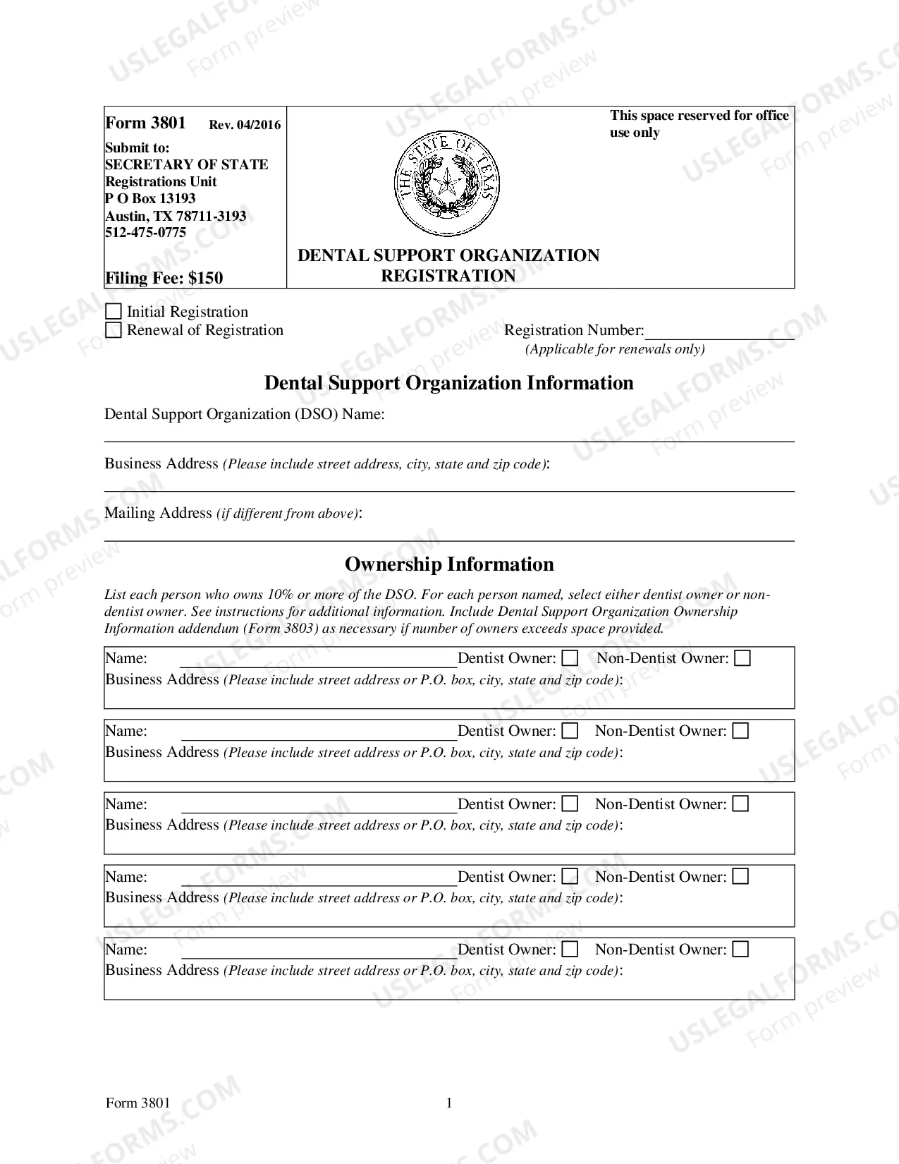Preview Dental Support Organization Contact Sheet