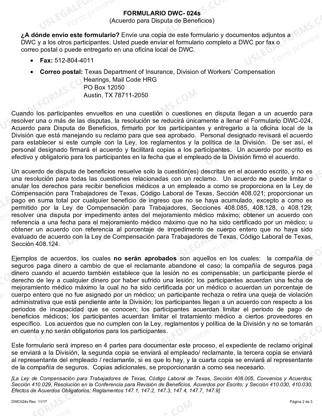 Preview Benefit Dispute Agreement