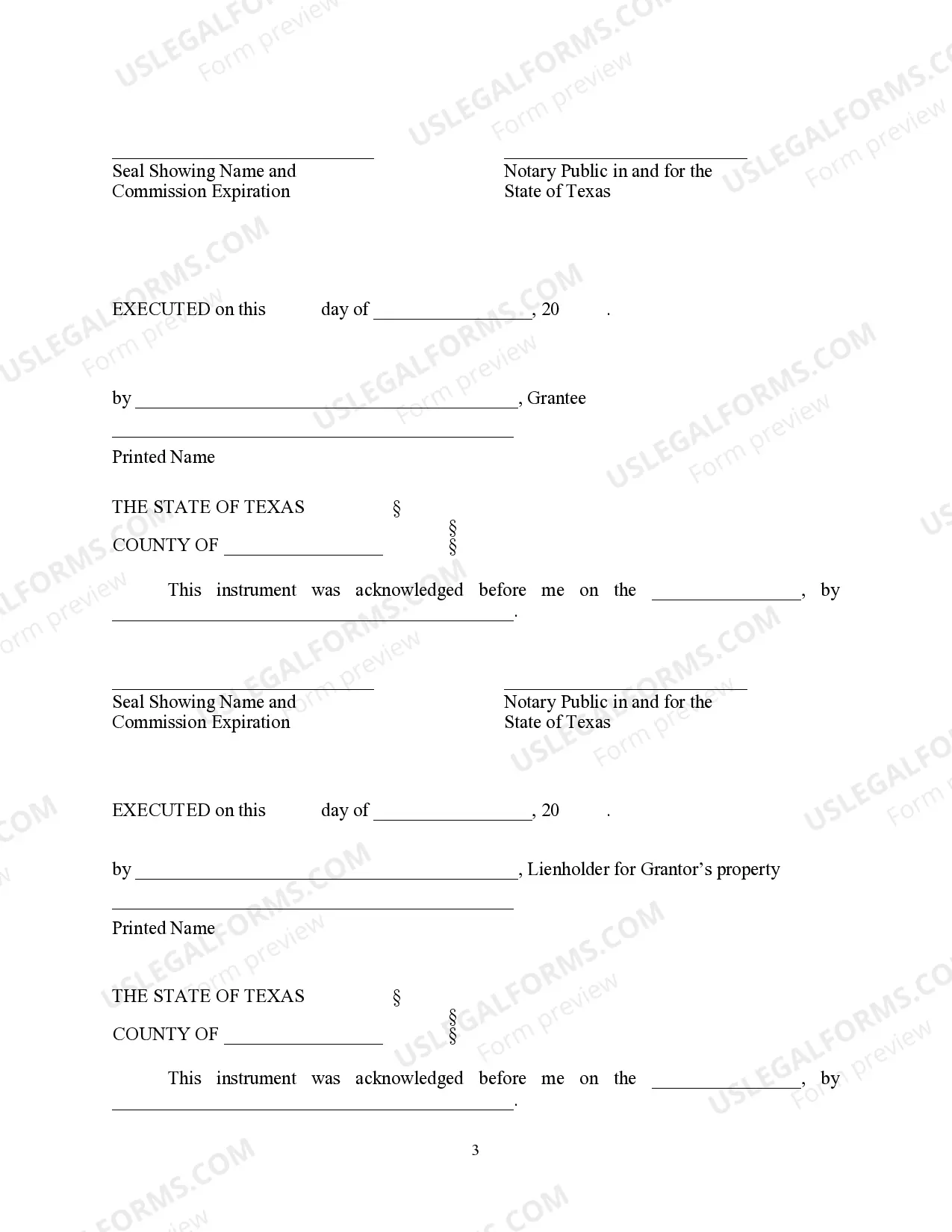 Preview Construction and Maintenance Easement