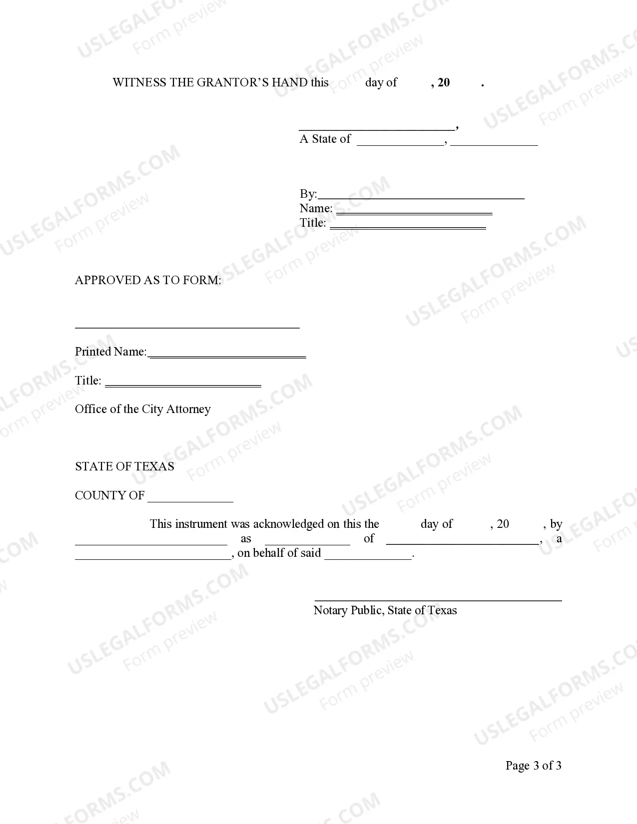 Preview Pedestrian Access Easement