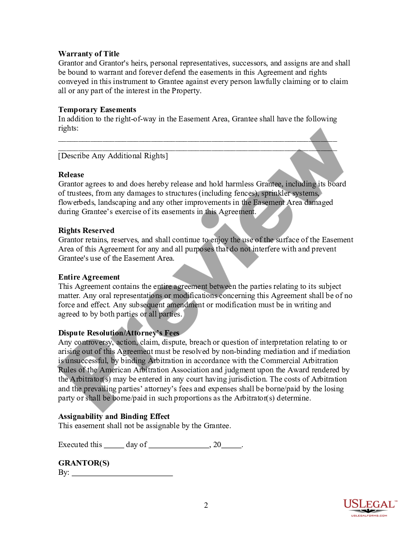 Texas General Easement - Tx Easement | US Legal Forms