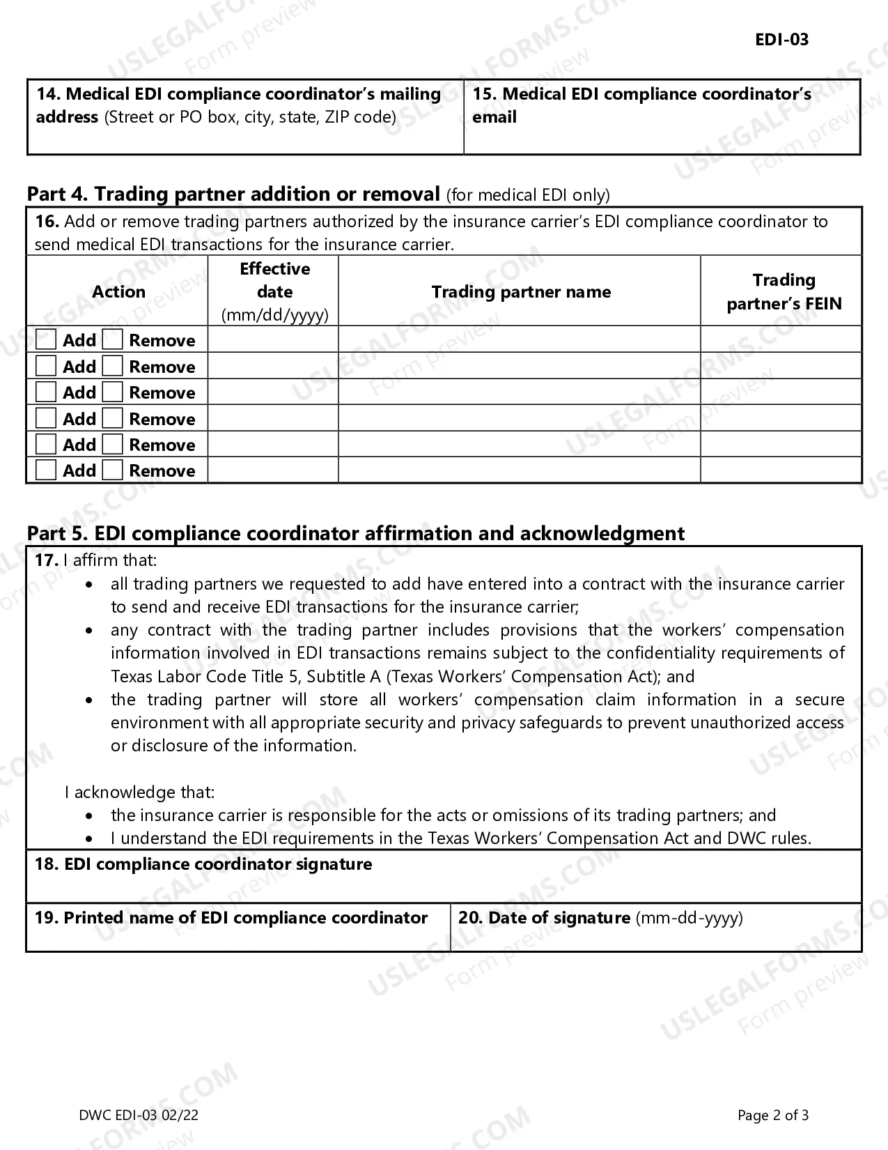 Preview Medical EDI Compliance Coordinator And Trading Partner Notification