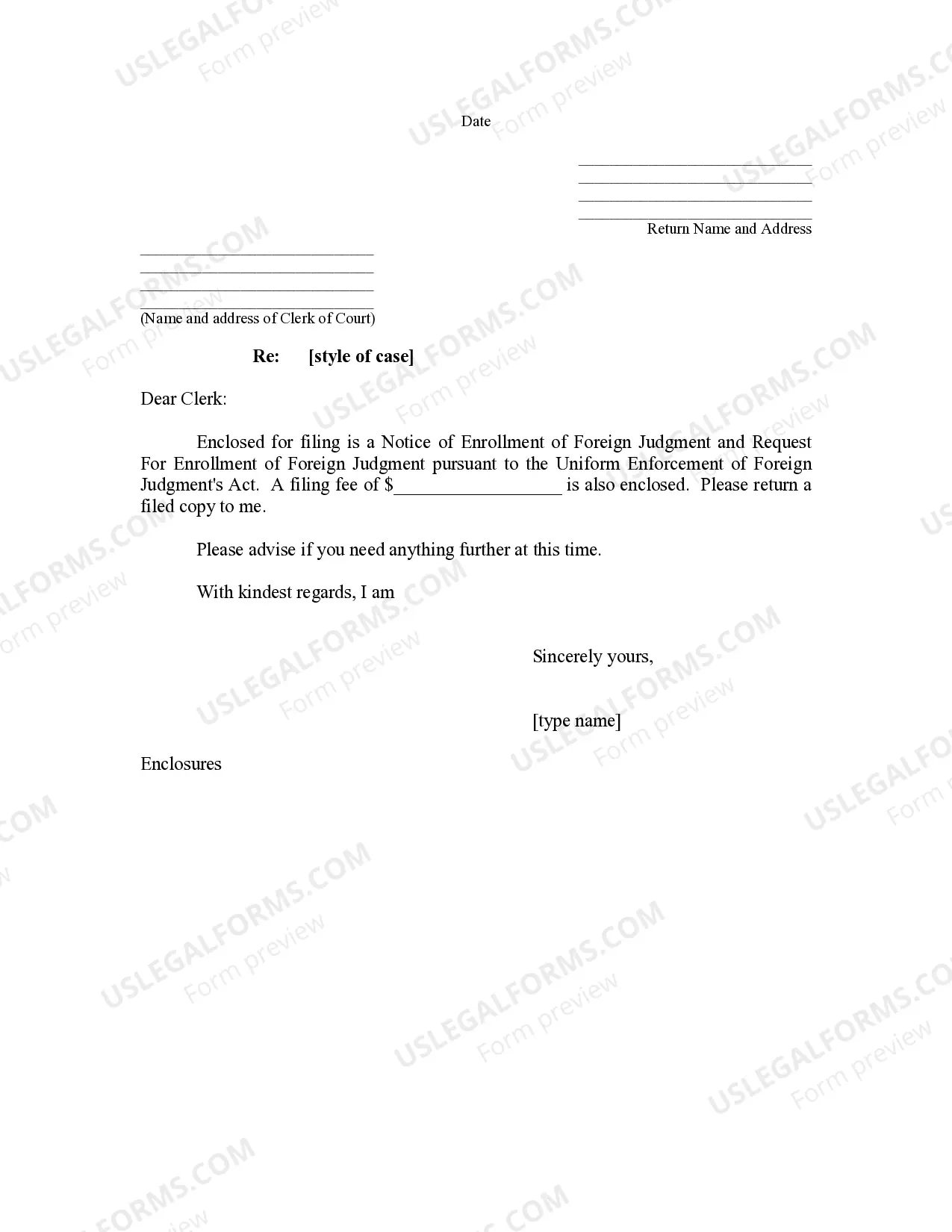 Preview Texas Foreign Judgment Enrollment