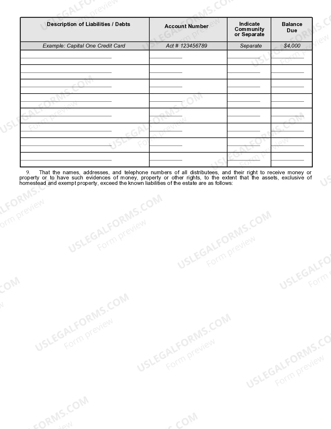 Preview Small Estate Affidavit for Estates