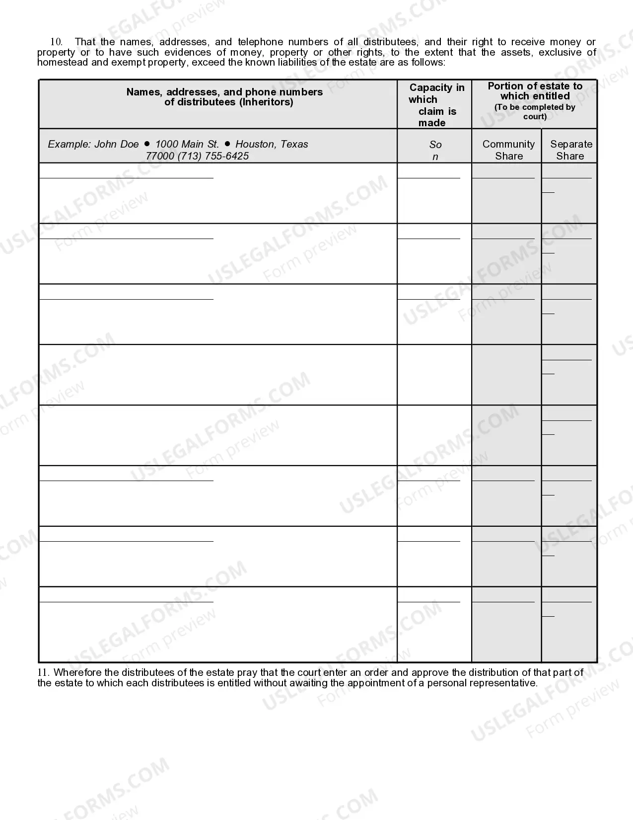 Preview Small Estate Affidavit for Estates