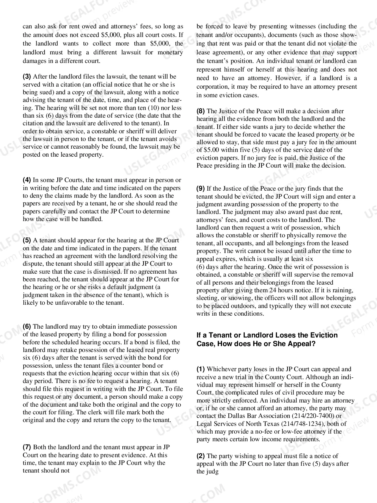 Preview Dallas County Eviction Guide
