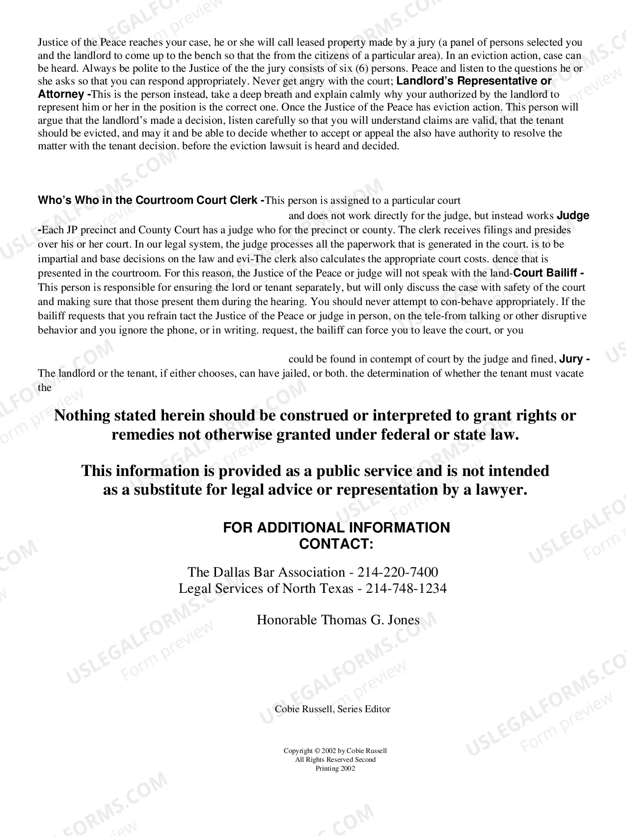 Preview Dallas County Eviction Guide