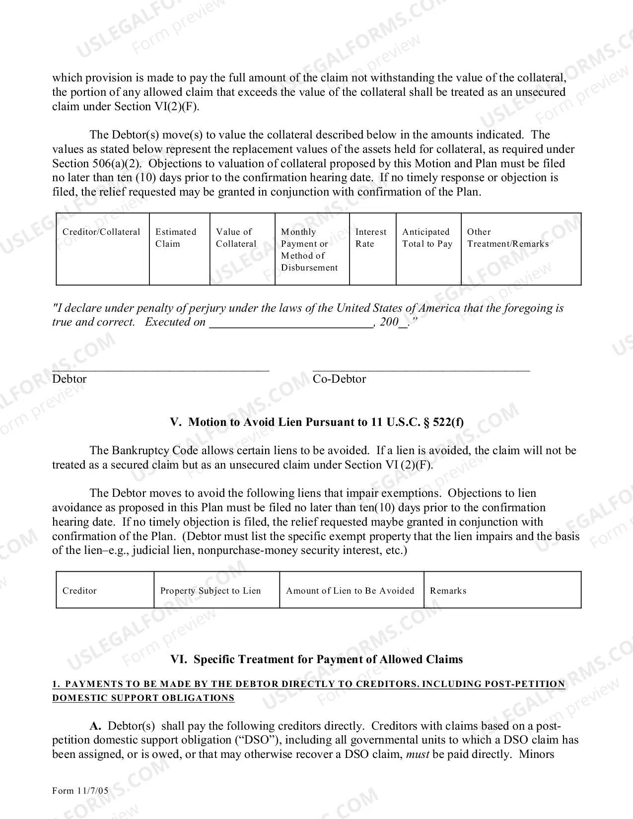 Preview Chapter 13 Plan Form - Waco Division (Effective for cases filed prior to November 1, 2017)
