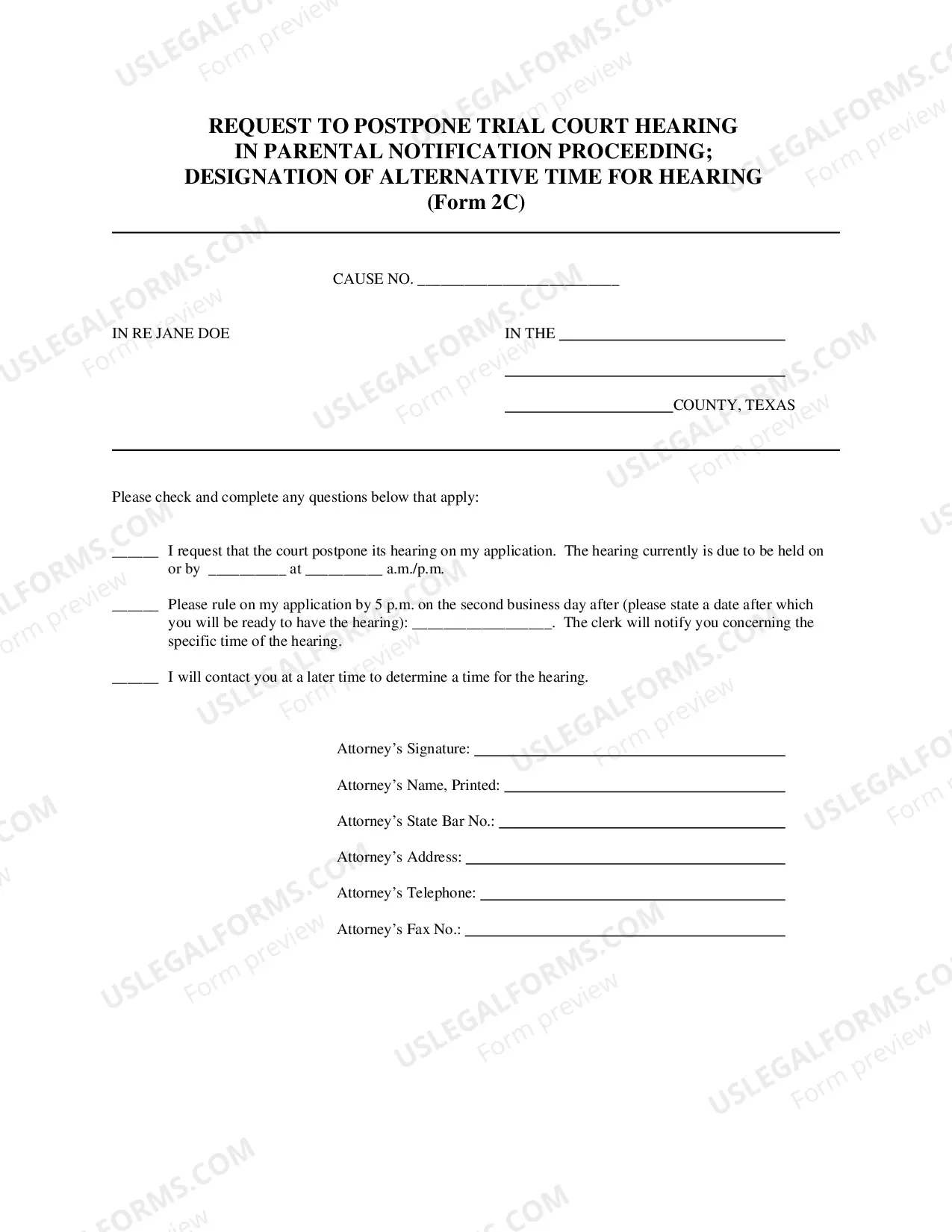 Preview Parental Notification Forms