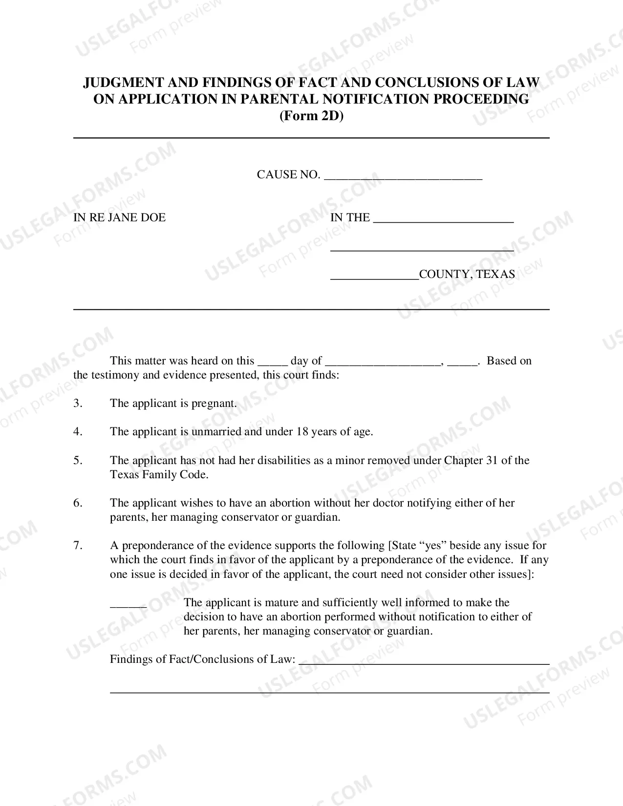 Preview Parental Notification Forms