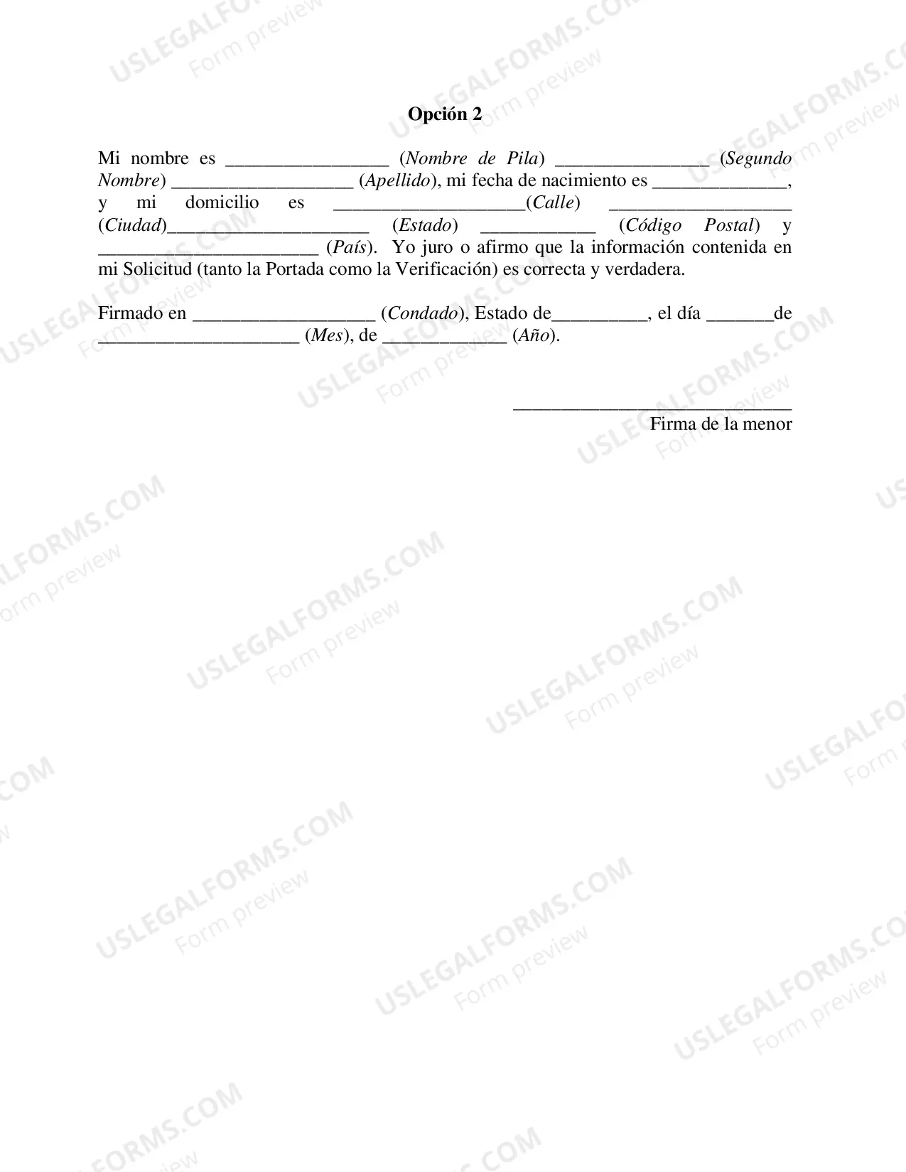 Preview Parental Notification Forms -Spanish