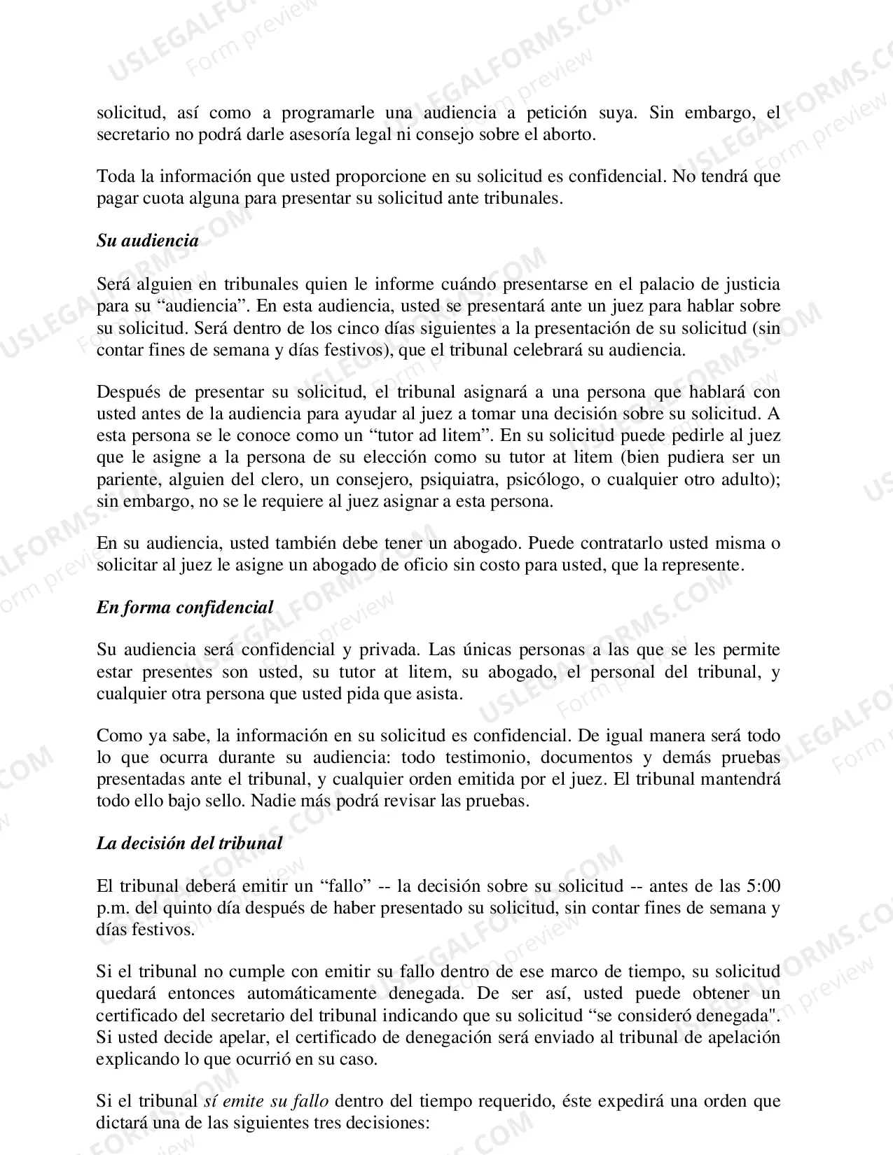 Preview Parental Notification Forms -Spanish