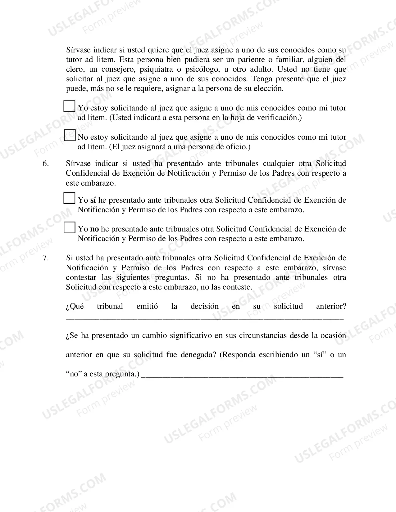 Preview Parental Notification Forms -Spanish