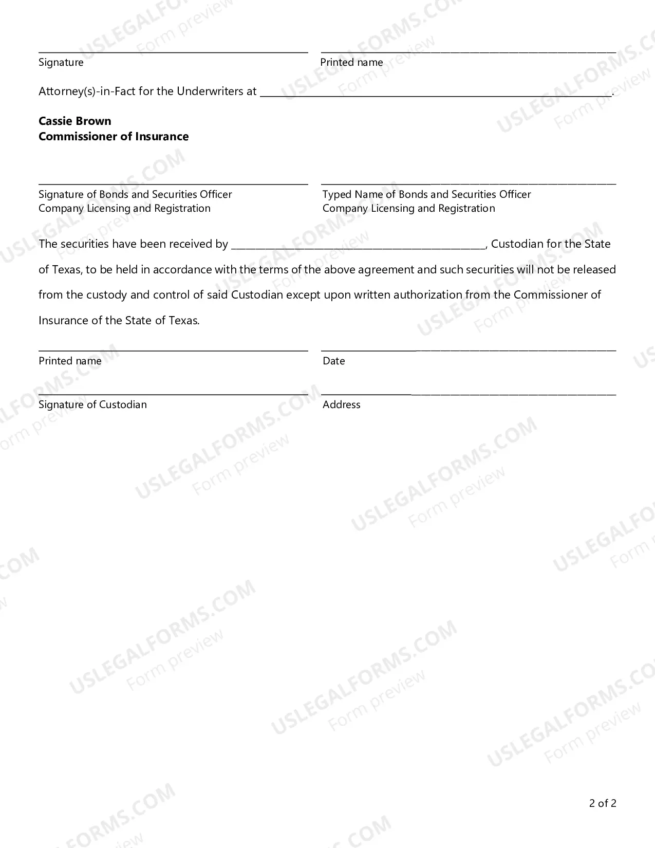 Preview Joint Control Agreement