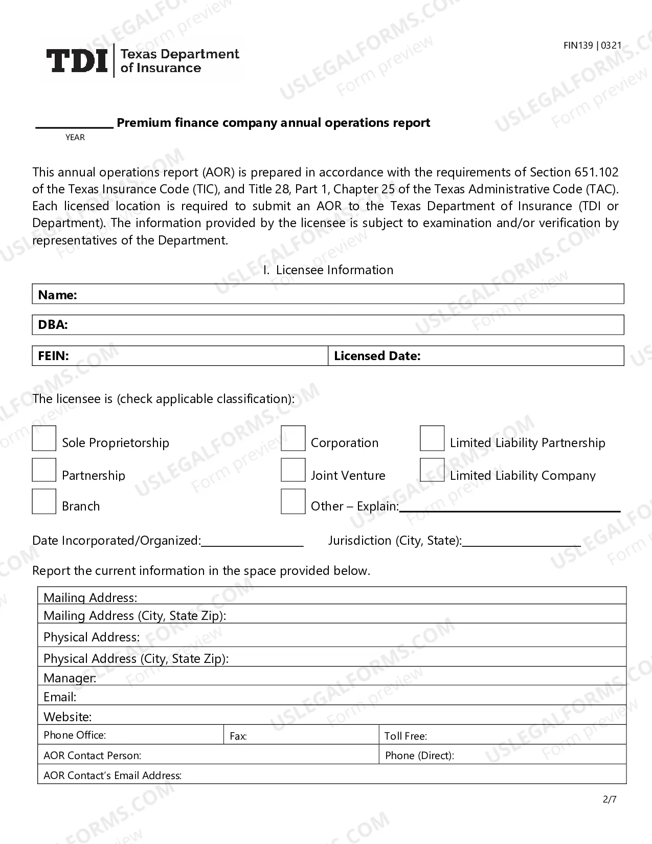 Preview Annual Operations Report