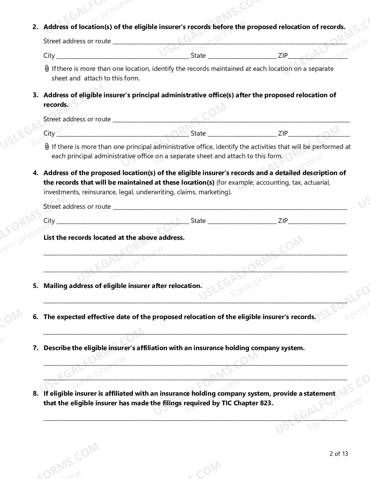 Preview Guidelines and Application for Approval to Maintain Books and Records Outside of Texas