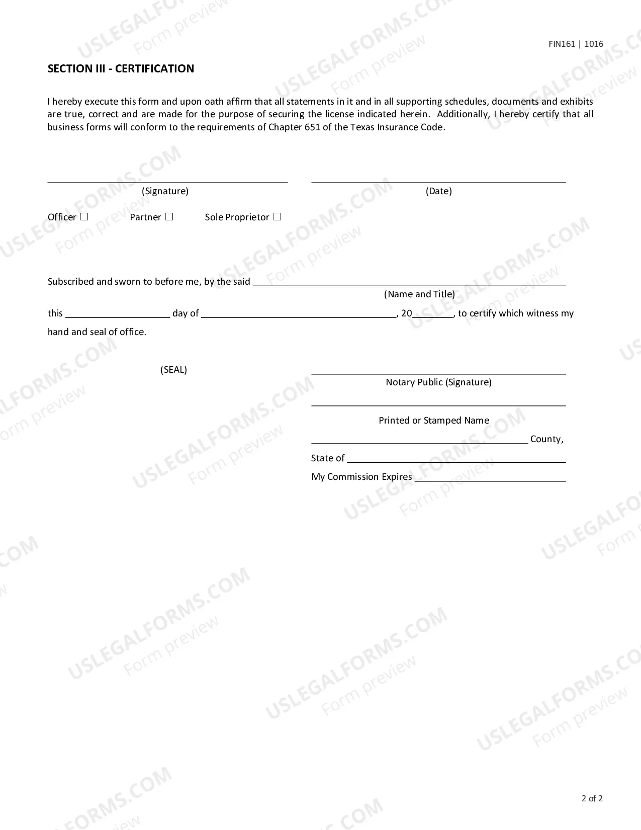 Preview Supplemental Application for a Premium Finance Company (Form PF1A)