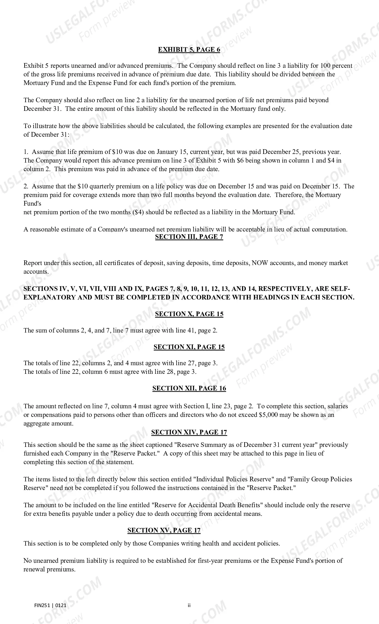 Preview Annual Statement Blank - Mutual Assessments, Burials, LMAs