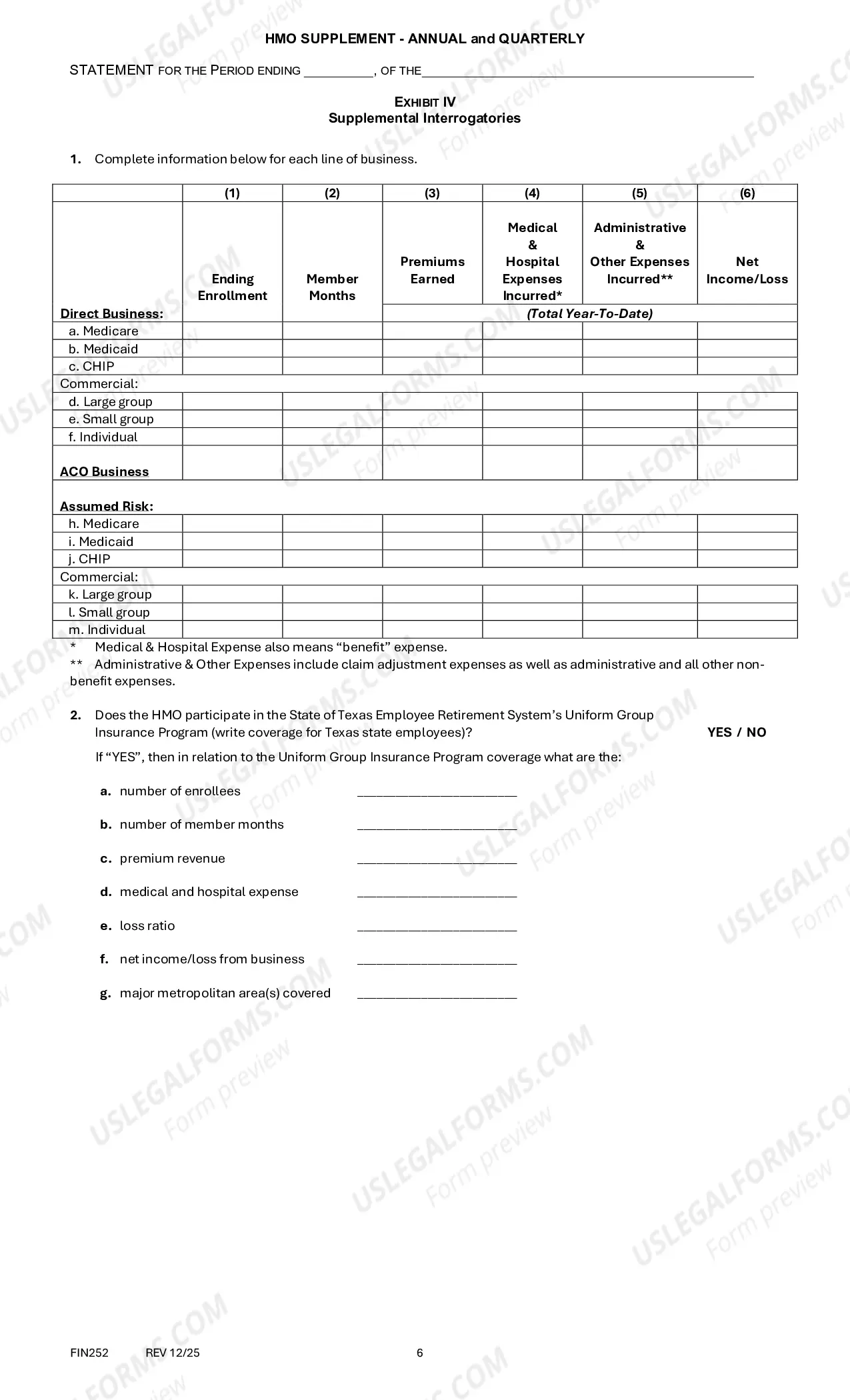 Preview HMO Quarterly Supplement