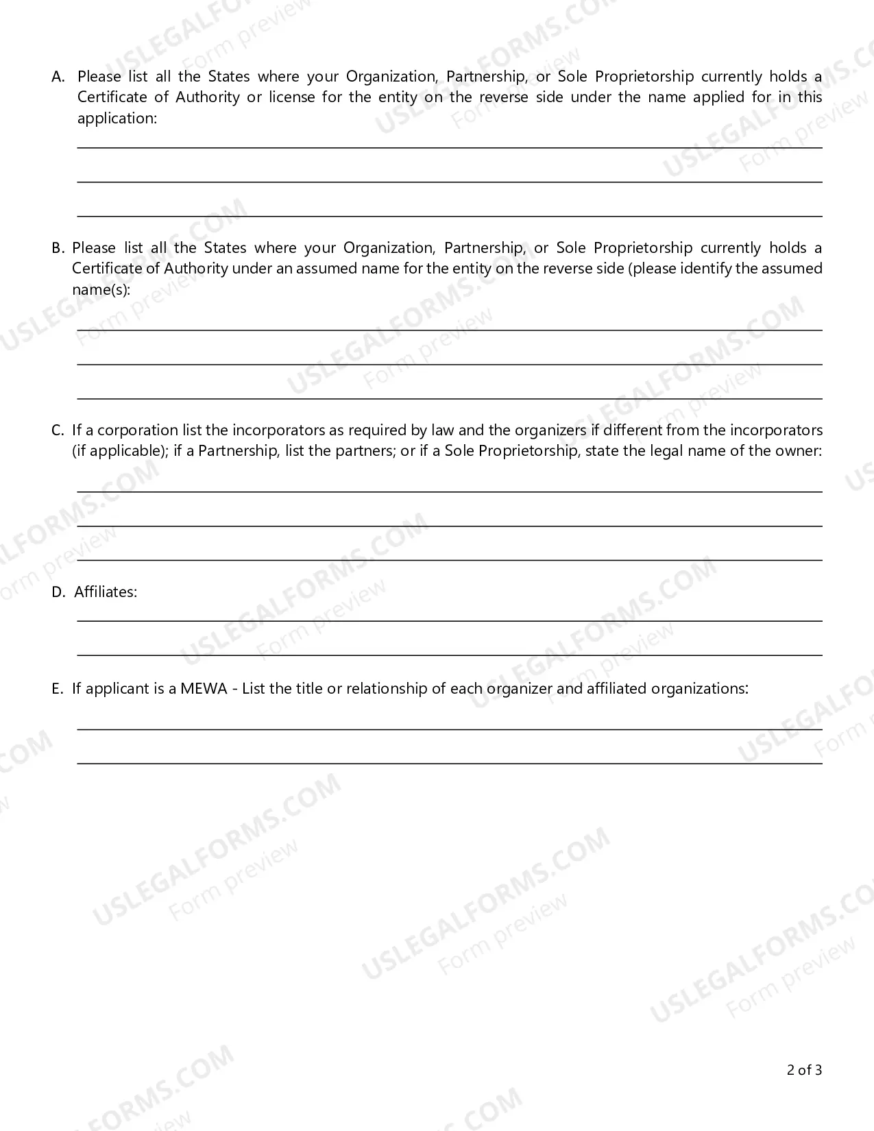 Preview Company Name Application