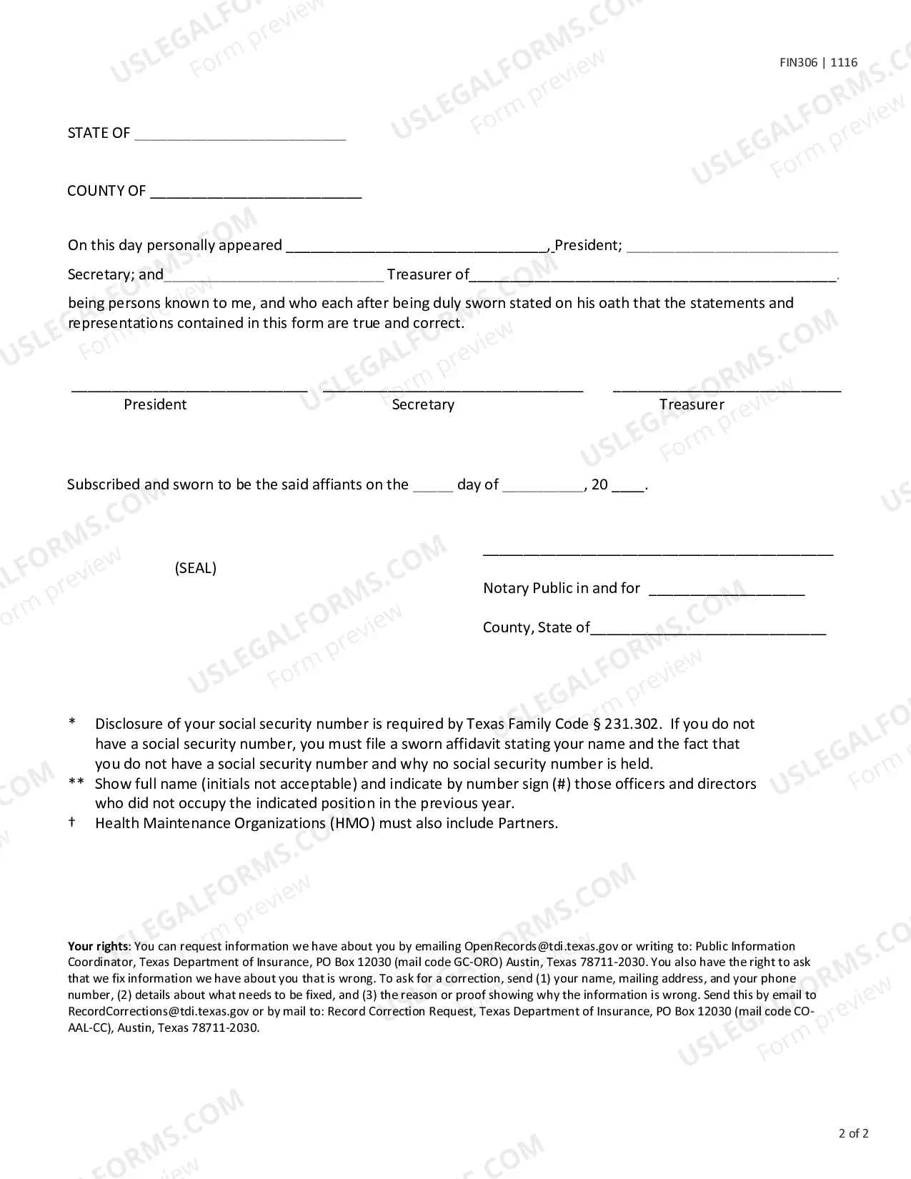Preview Officers and Directors Page