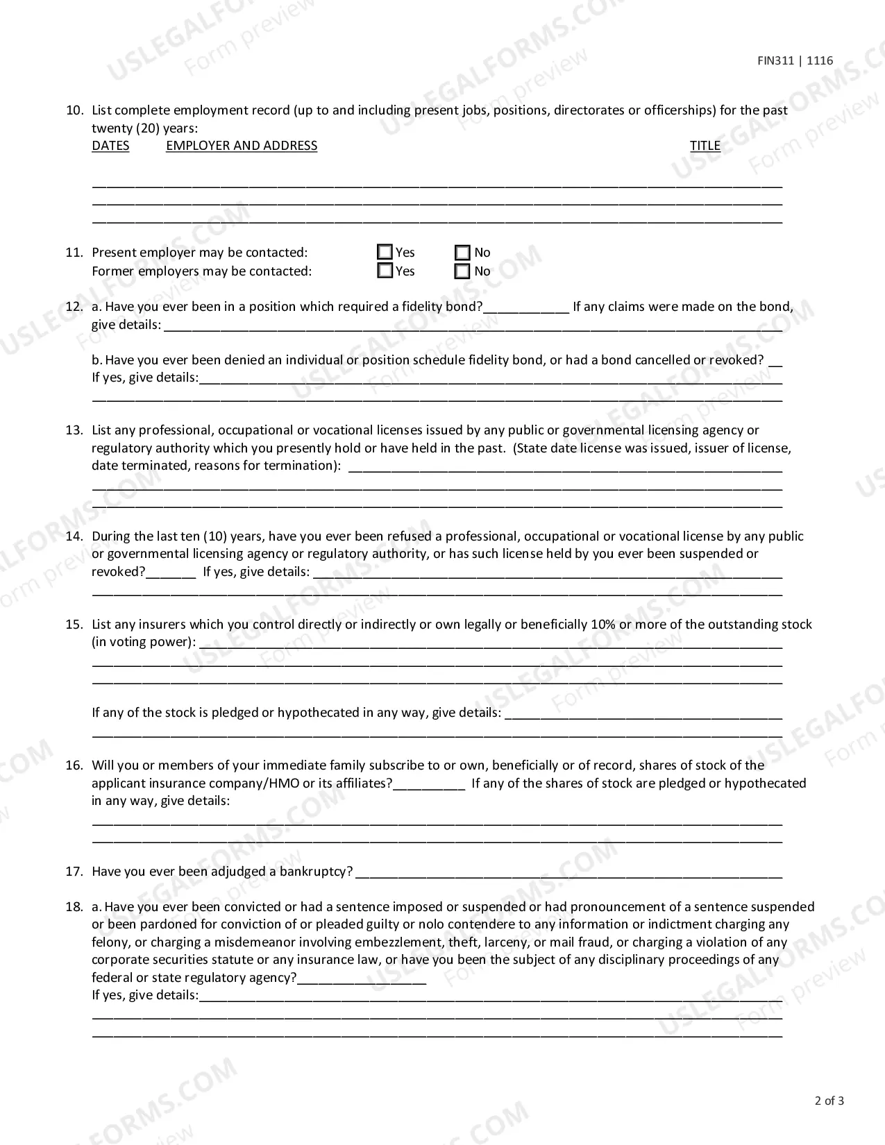 Preview Biographical Affidavit