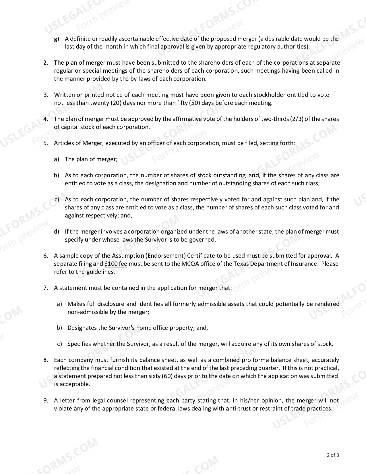 Preview HMO Merger Checklist