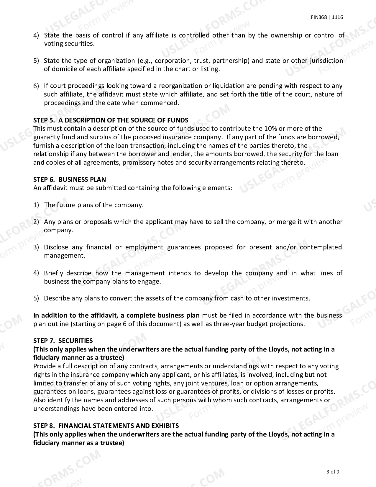 Preview Instructions for the Original Incorporation of Texas Lloyds Company