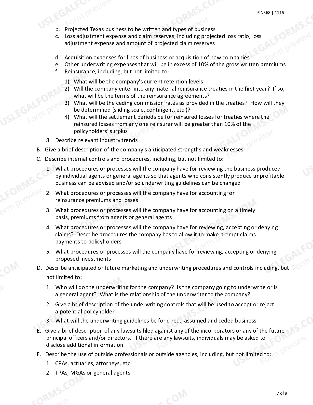 Preview Instructions for the Original Incorporation of Texas Lloyds Company