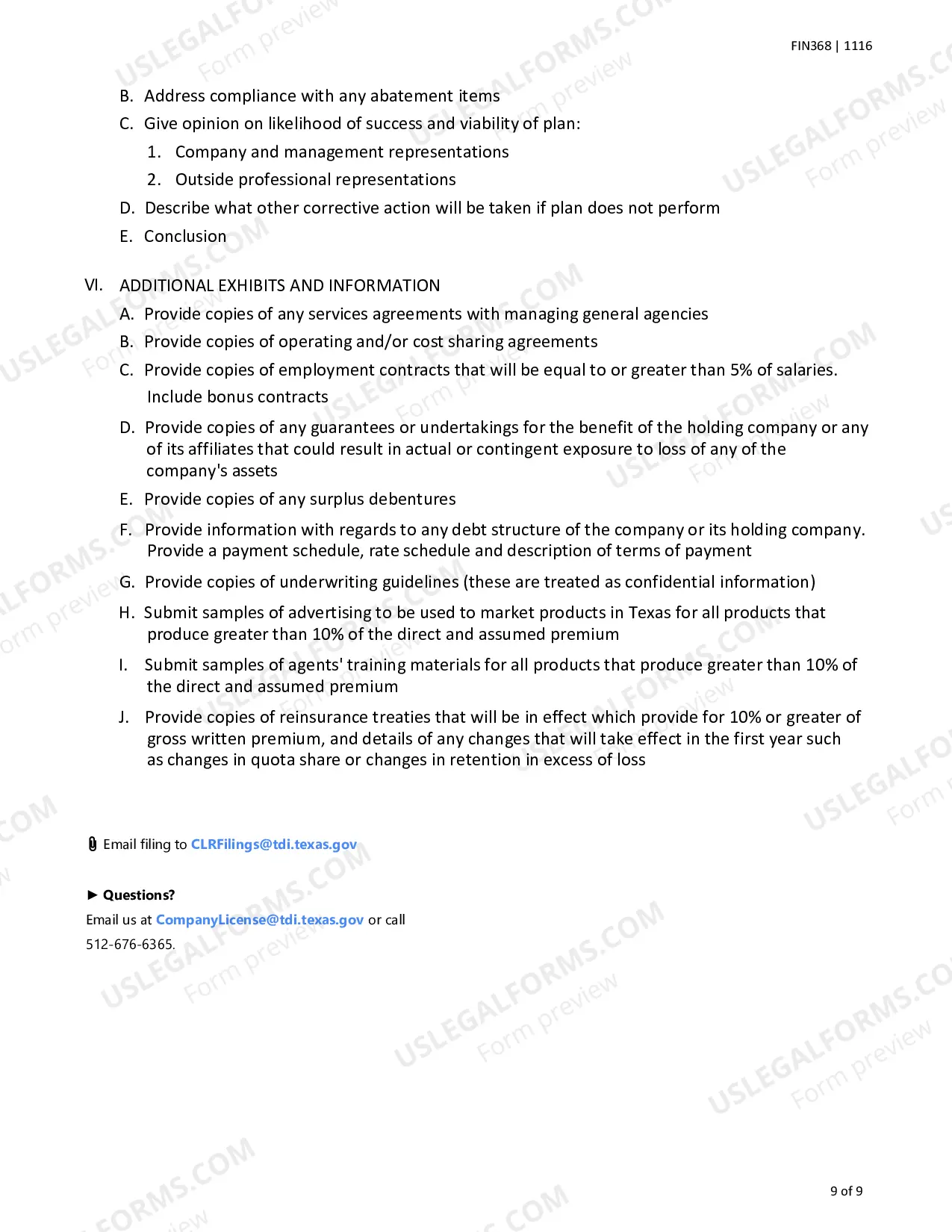 Preview Instructions for the Original Incorporation of Texas Lloyds Company