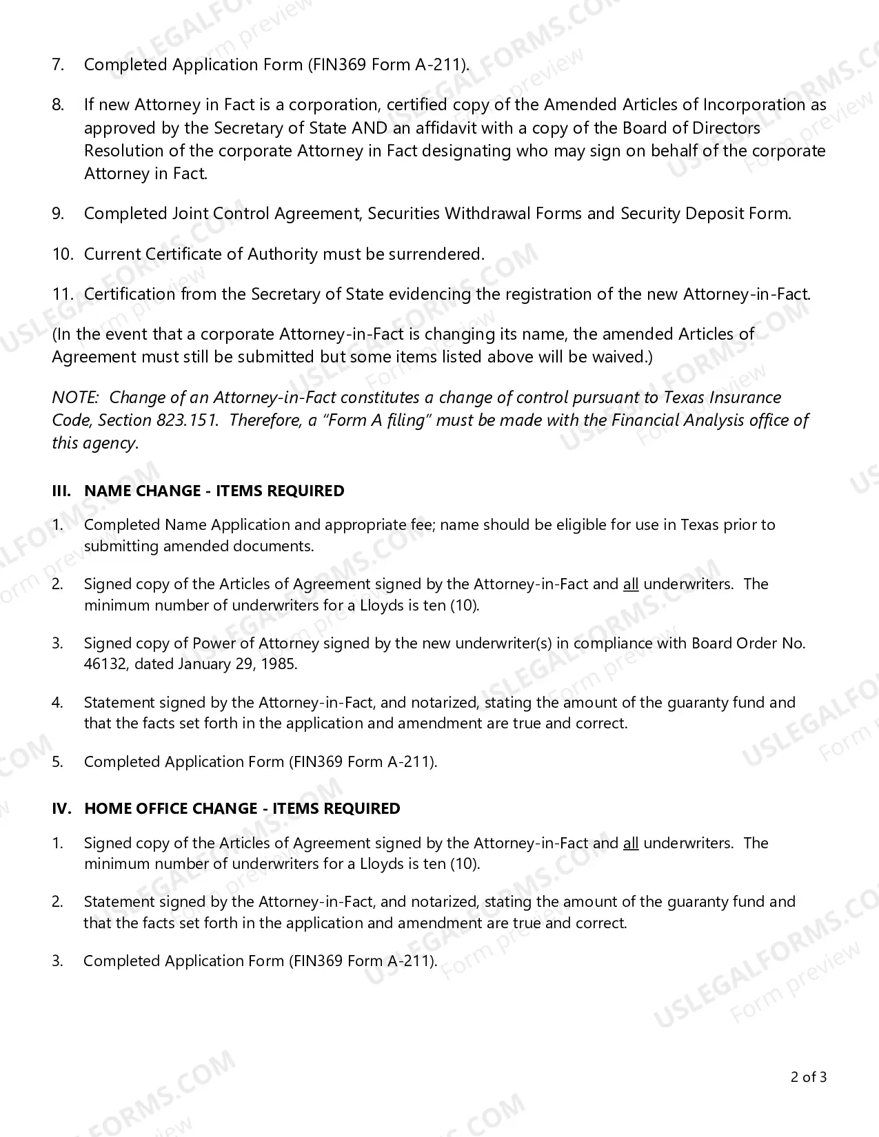 Preview Charter Amendment Guidelines for a Lloyds Plan
