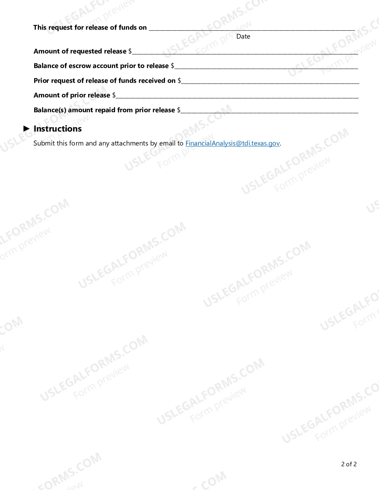 Preview CCRC 10 - Notice of Request to Release Funds from the Reserve Fund Escrow Account