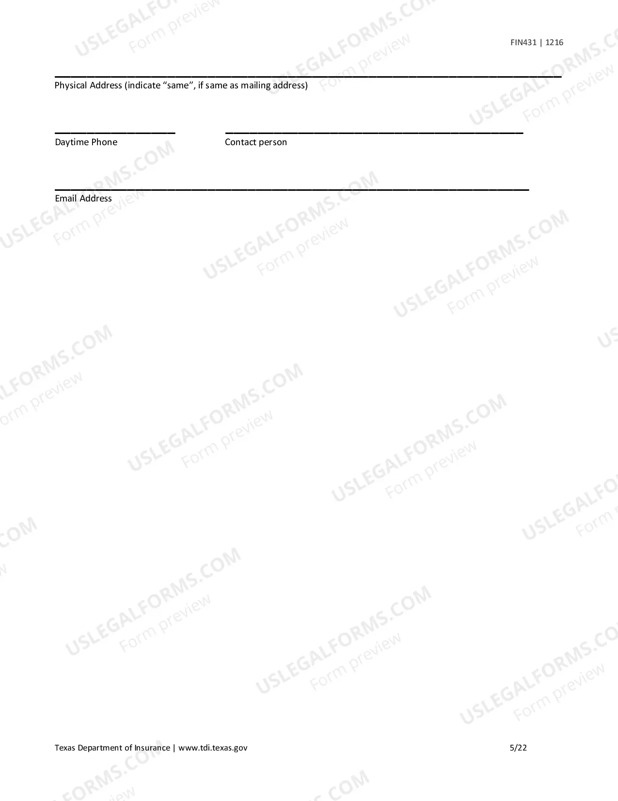 Preview Application for Renewal, Surrender, or Change of Information for a Life Settlement Provider or Broker