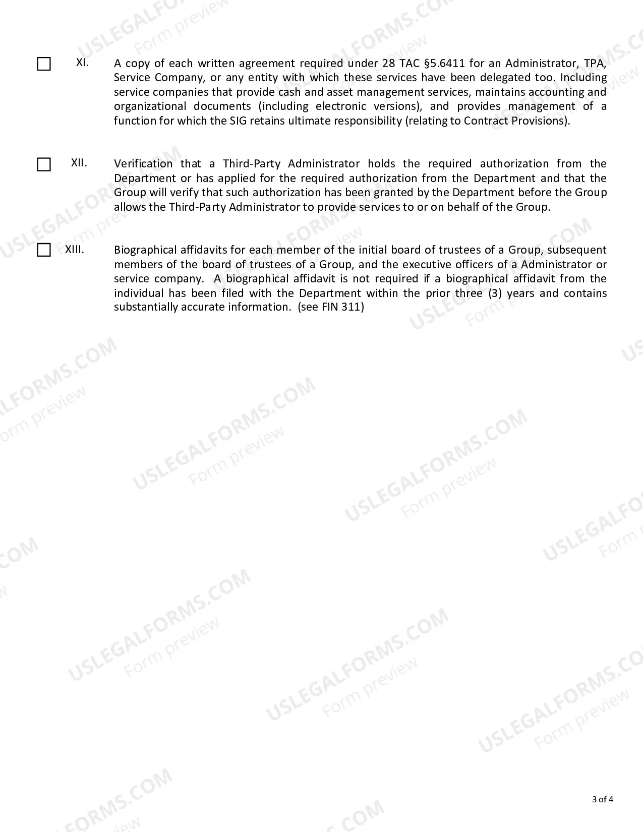 Preview Workers Compensation Self-Insurance Group (SIG) Application Checklist