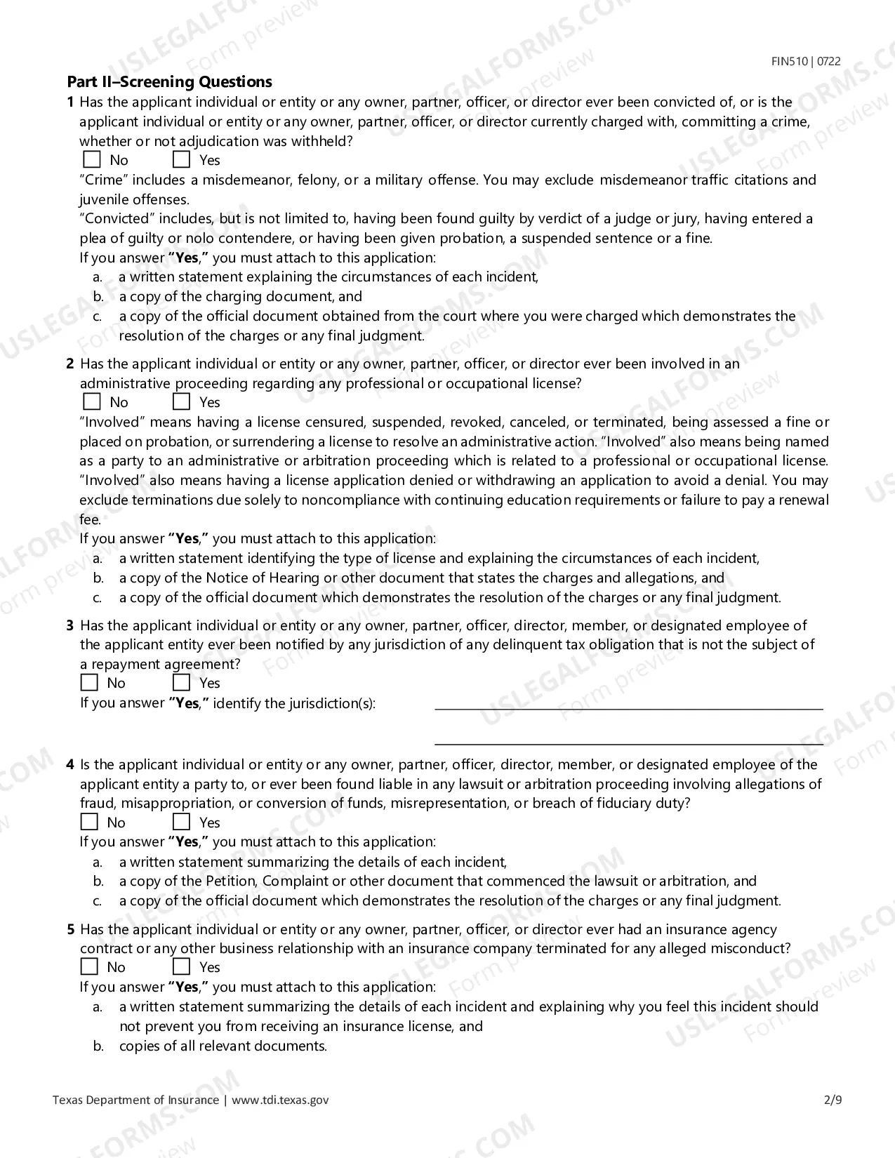 Preview Licensing Application for Reinsurance Intermediary License