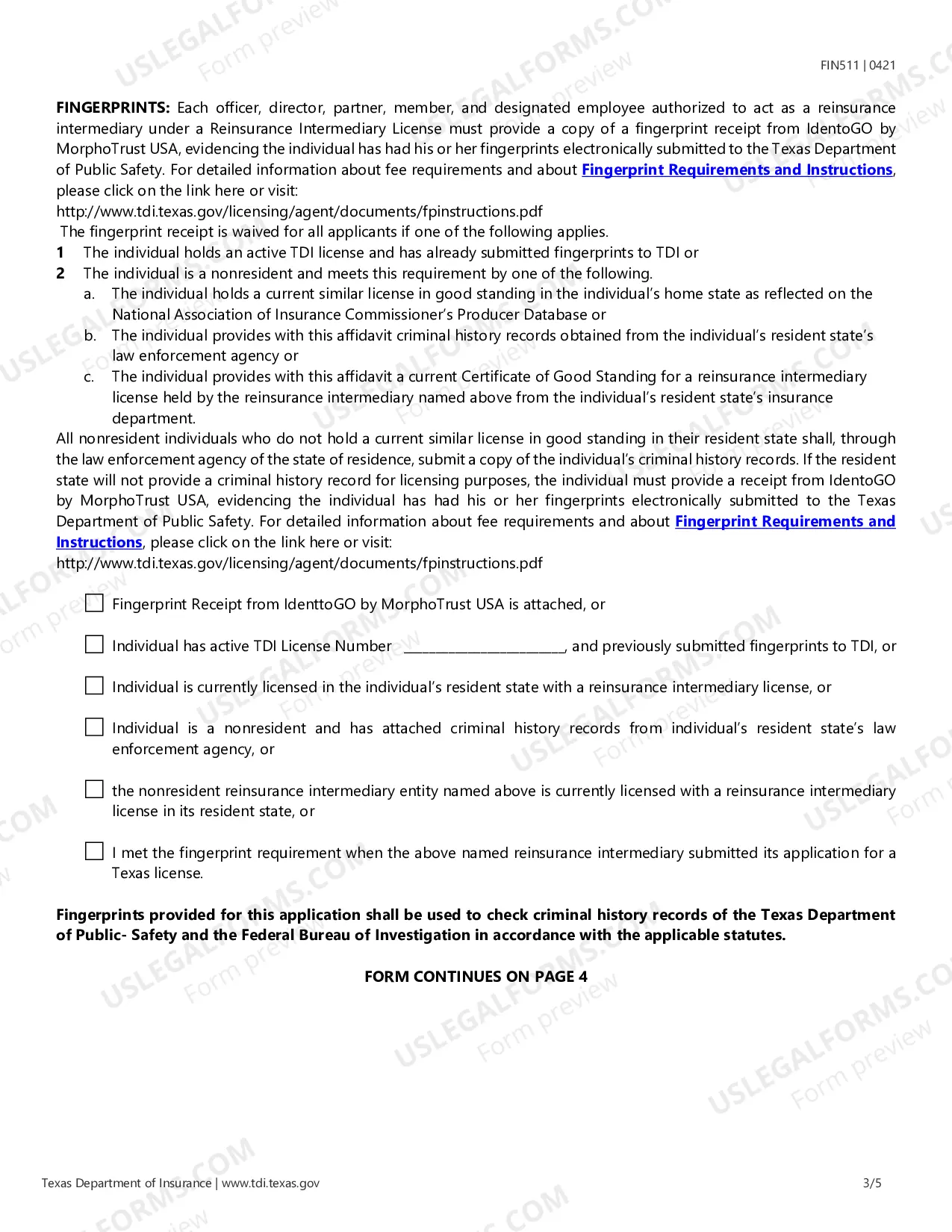 Preview Licensing Reinsurance Intermediary Biographical Affidavit