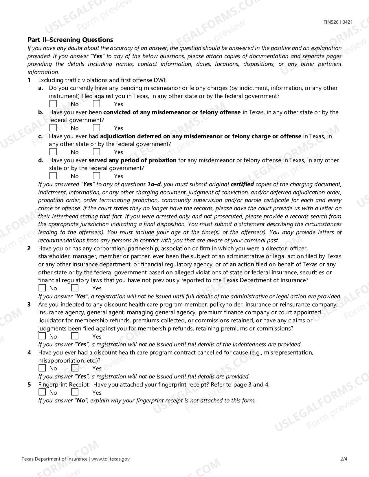 Preview Discount Health Care Program Operator Biographical Certificate Form