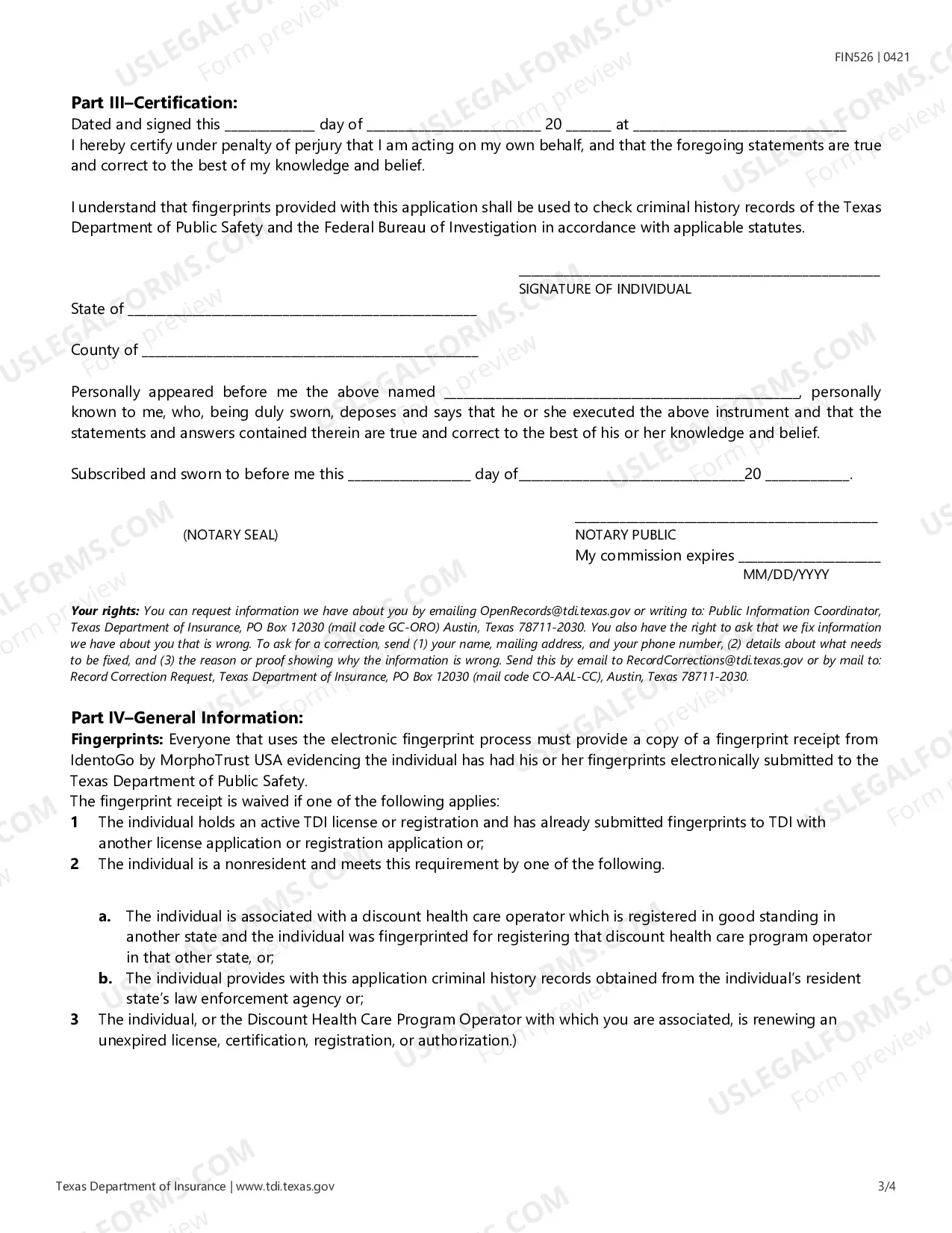 Preview Discount Health Care Program Operator Biographical Certificate Form