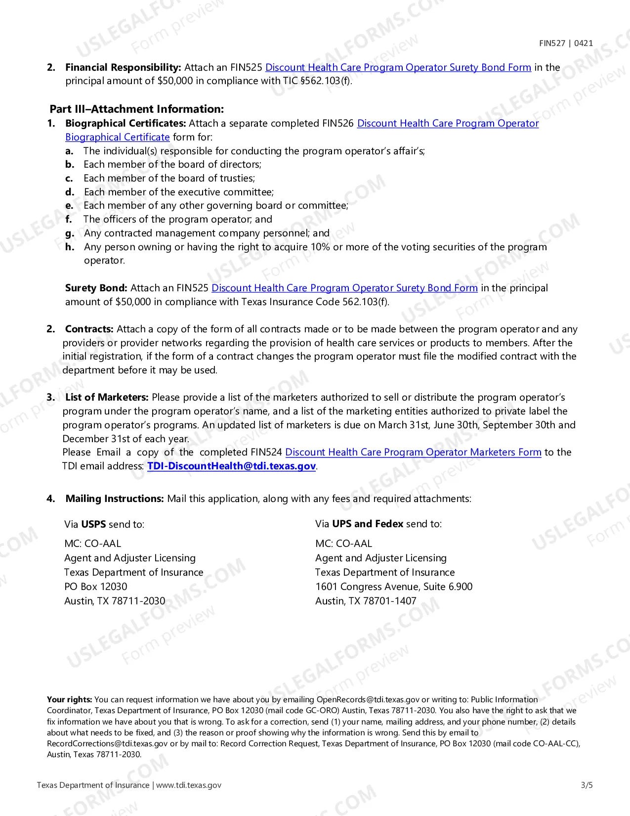 Preview Discount Health Care Program Operator Registration Form