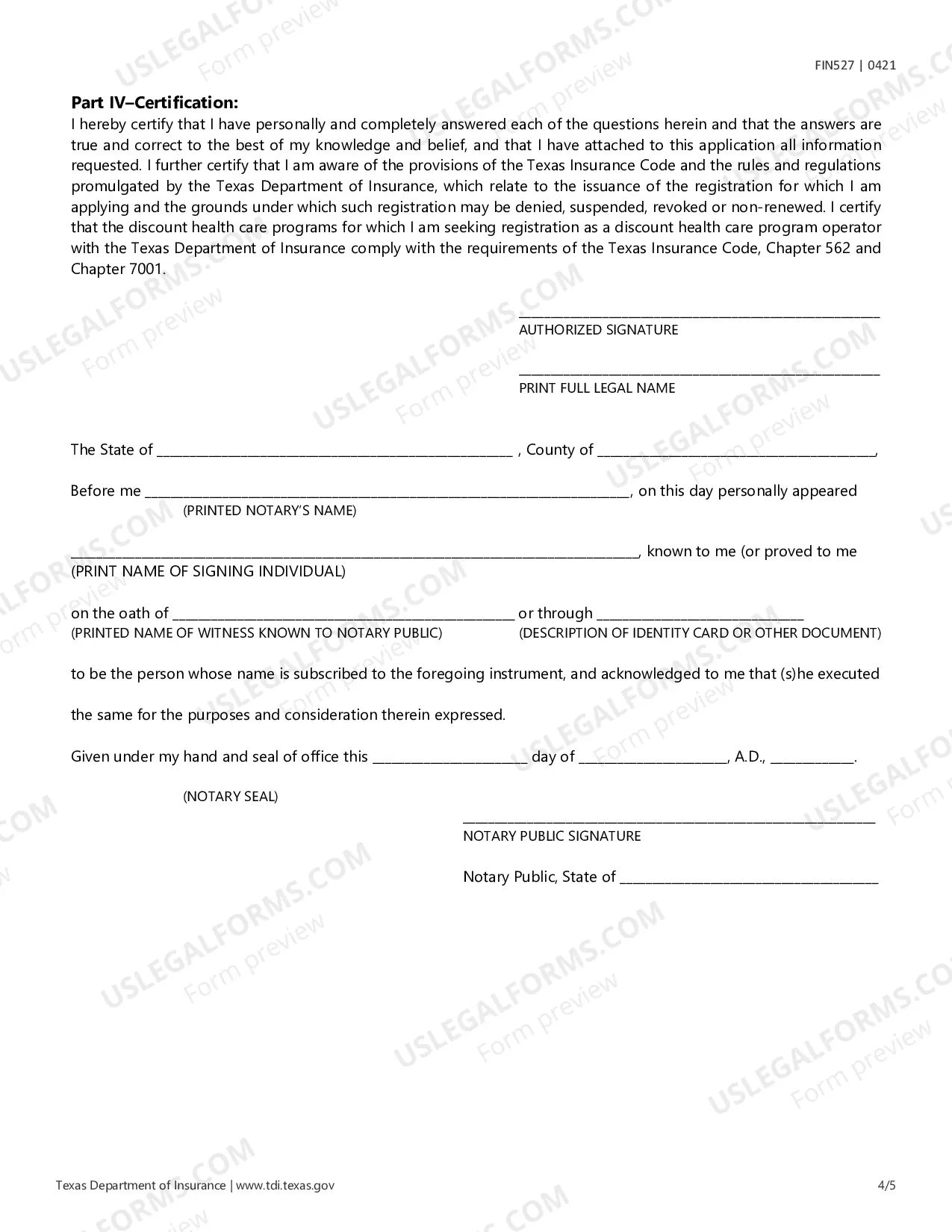 Preview Discount Health Care Program Operator Registration Form