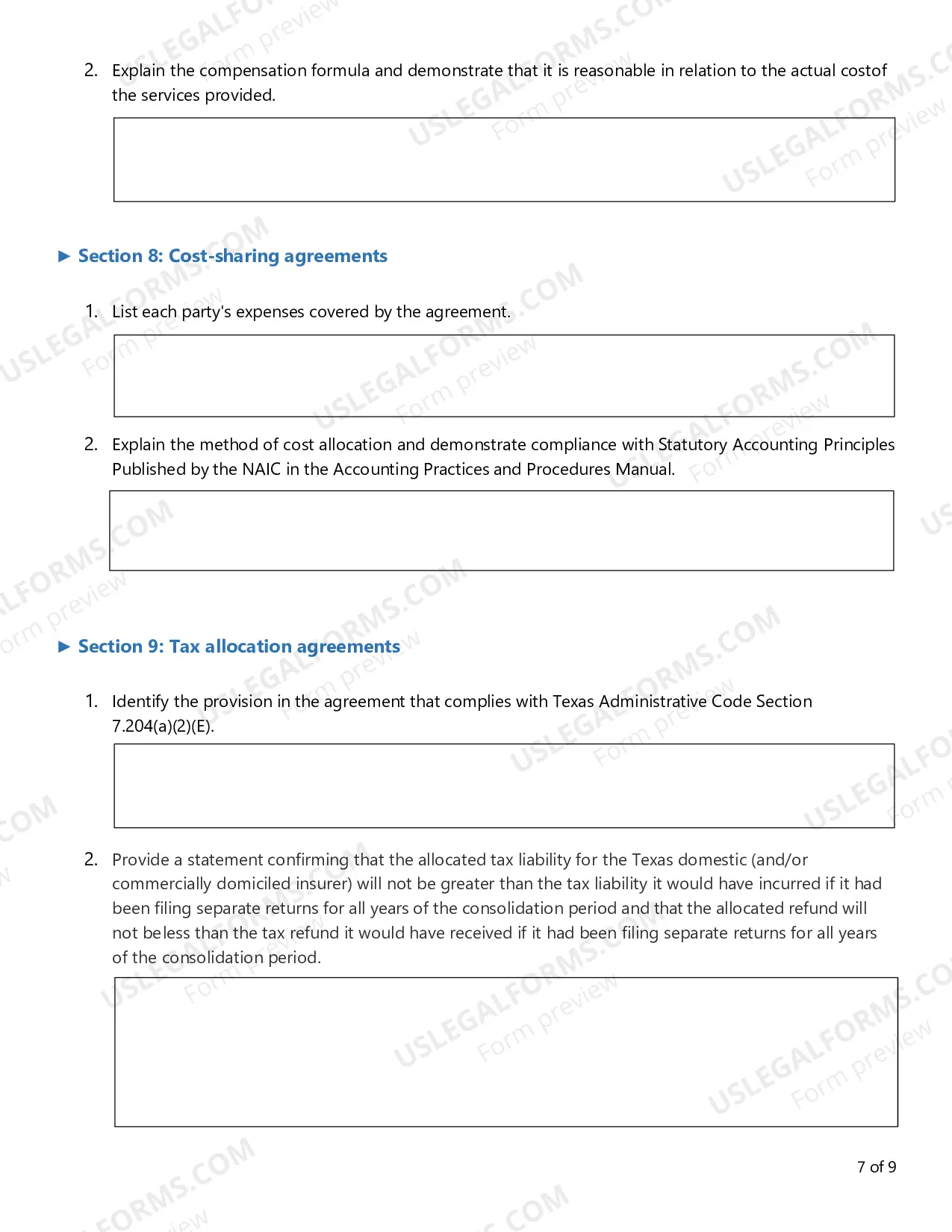 Preview Form D Application Prior Notice of Transaction