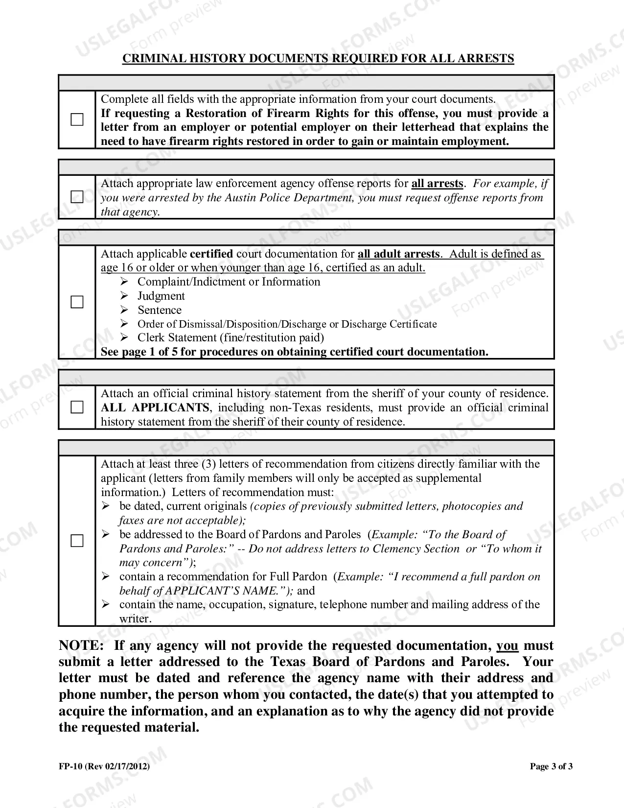 Preview Application for Full Pardon