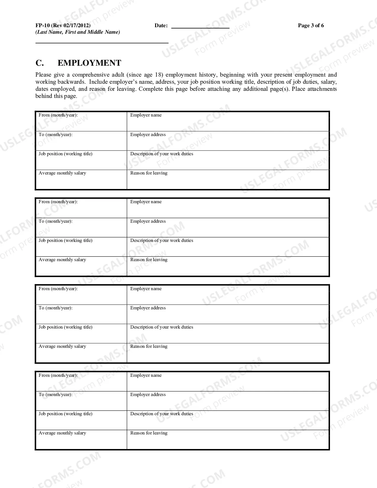 Preview Application for Full Pardon