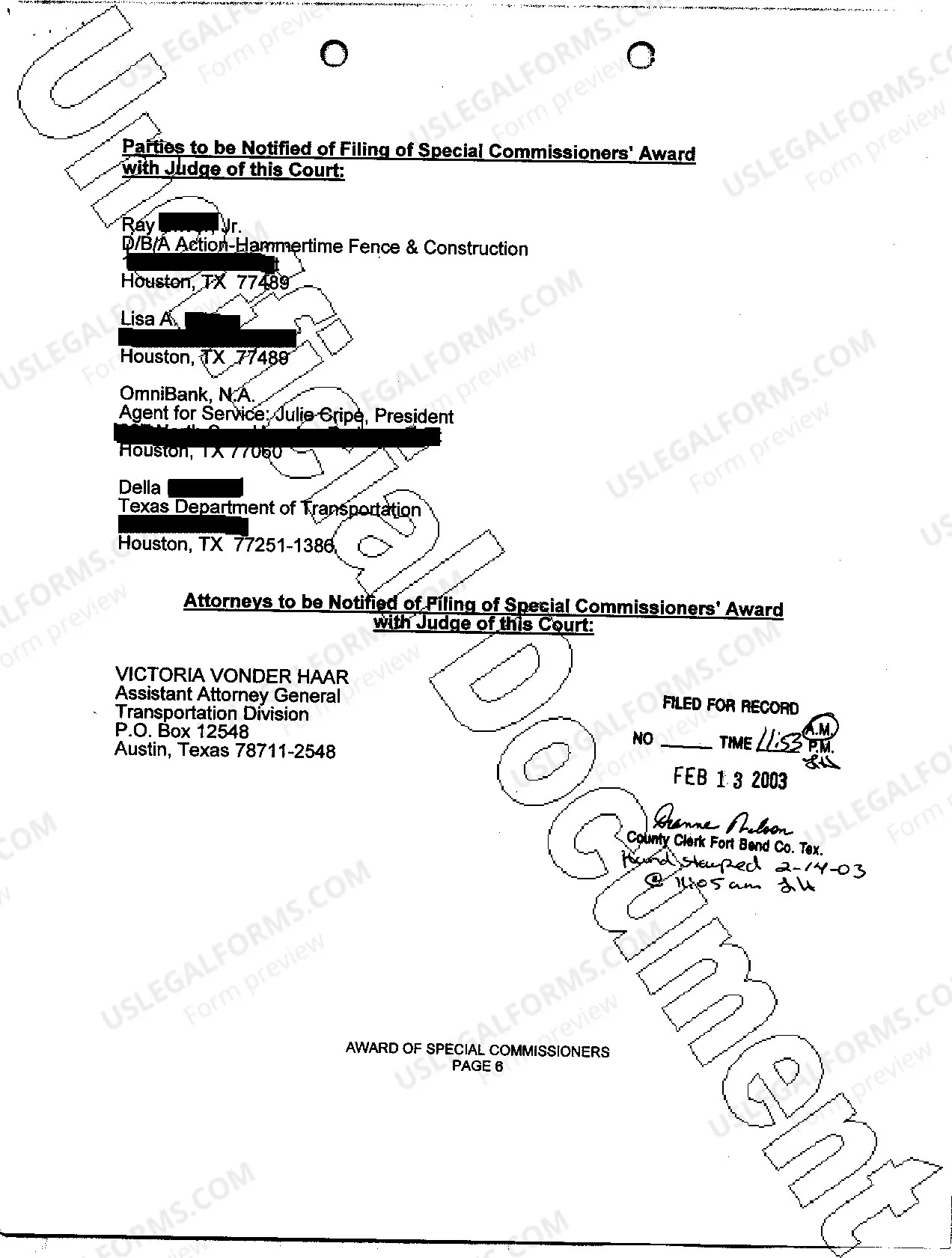 Preview A08 Award of Commissioners