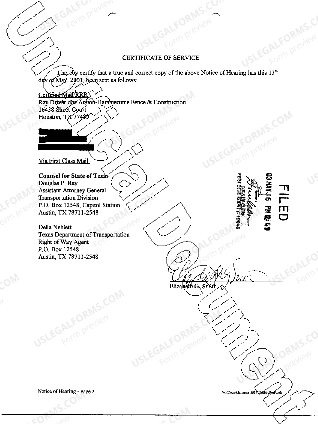 Preview A12 Notice of Hearing