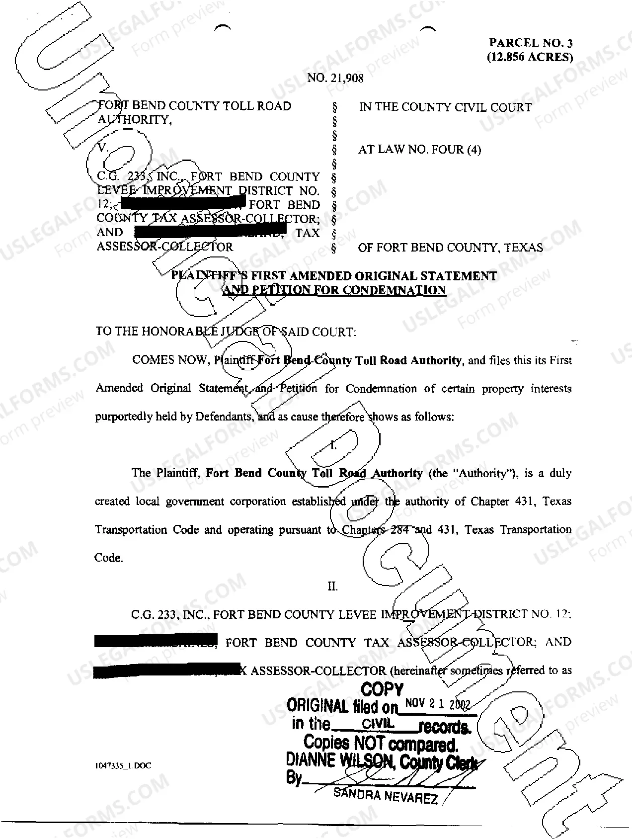 Preview A05 Notice of Hearing Before Special Commissioners