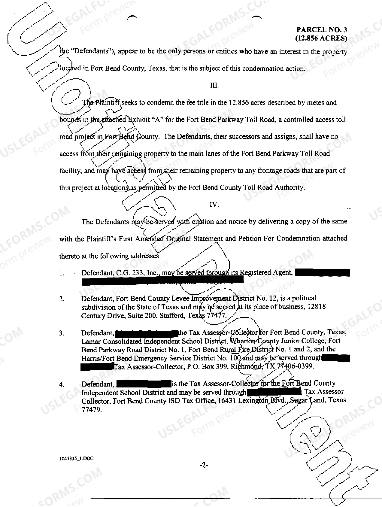 Preview A05 Notice of Hearing Before Special Commissioners