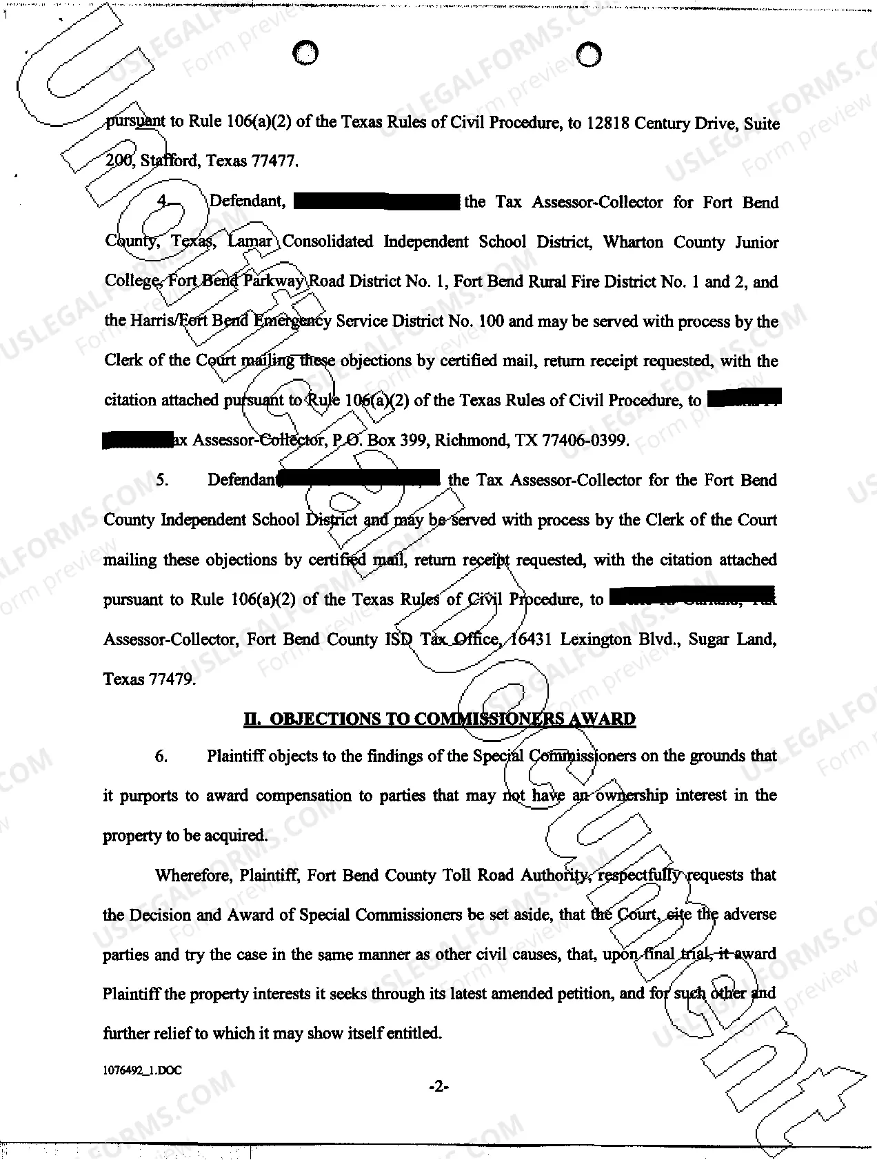 Preview A09 Plaintiffs Objections To Award