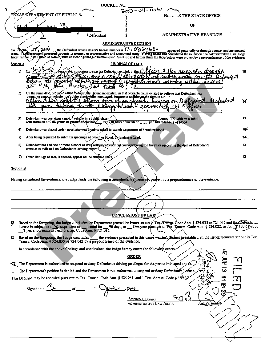 Arlington Texas Appeal Petition and Stay of Suspension US Legal Forms