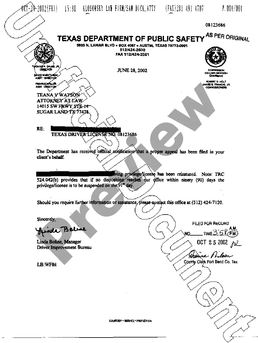 Preview A05 Financial Responsibility Insurance Certificate